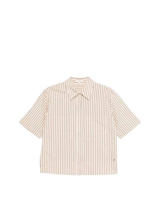 Yerse Natural Striped Chest-Pocket Shirt