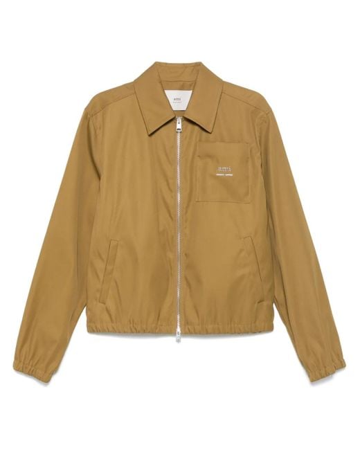 AMI Natural Light Zip-Up Jacket for men