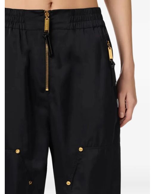 Elisabetta Franchi Blue Zip-Detail Trousers