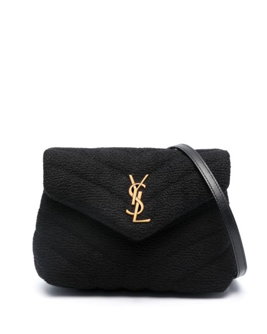 Bandolera Toy Loulou mini Saint Laurent de color Black