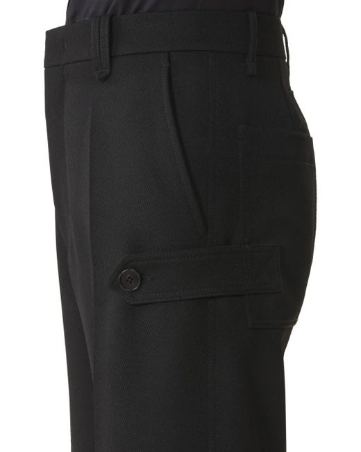 Lanvin Black Button-Details Trousers for men