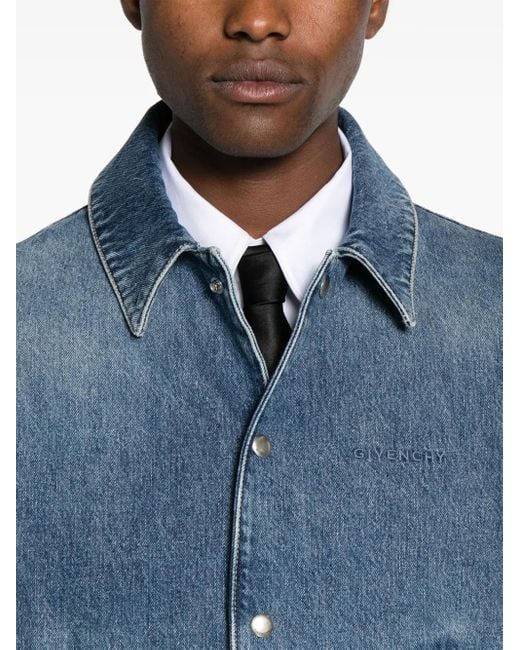 Givenchy Jassen ,Blauw ,Katoen Denim Katoenen Vest in het Blue voor heren