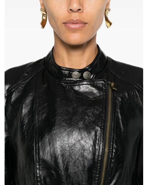 Twinset Black Zip Biker Jacket