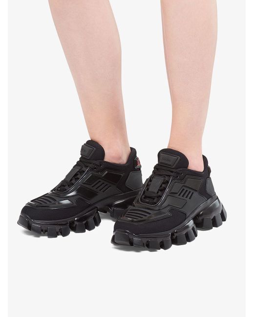 prada cloudbust sneakers black