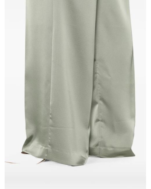 The Archivia White Co Ord Mia Ares Feather-Trim Trousers Set