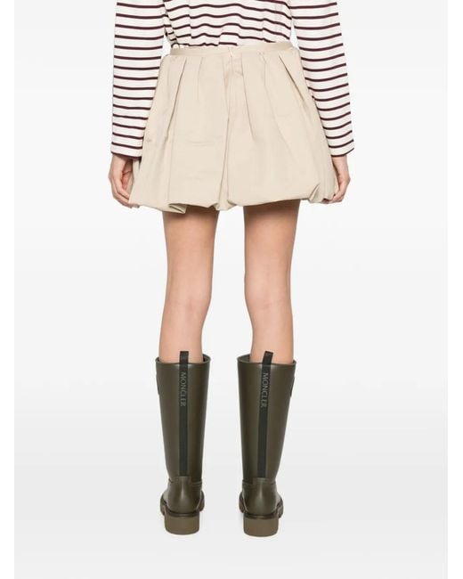 Patou Natural Bow-Detail Bubble-Hem Skirt