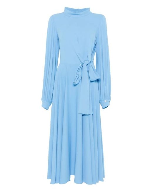 Robe Mi-Longue À Col Montant Nissa en coloris Blue