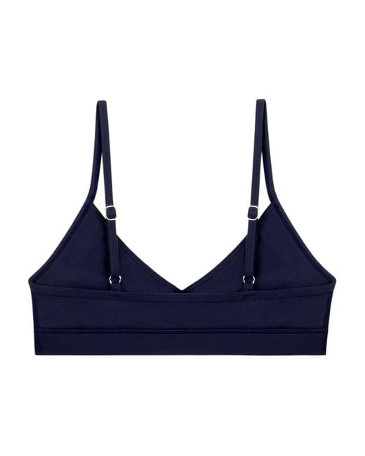 Sporty & Rich Blue V-Neck Performance Bra