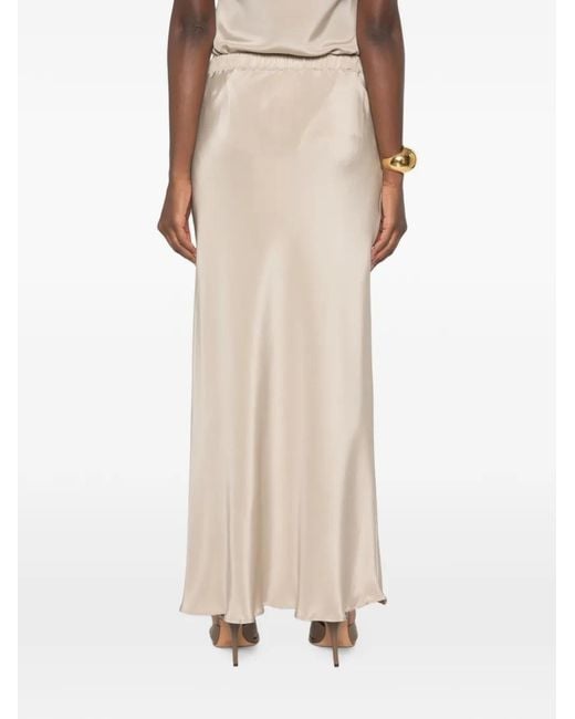 Max Mara Natural Sospiro Satin-Finish Skirt