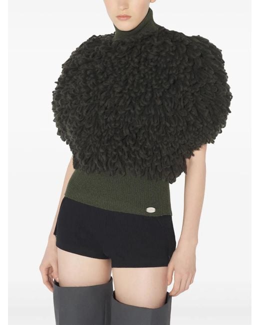 Maglione Bouclette A Collo Alto di Jean Paul Gaultier in Black