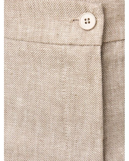ViCOLO Natural Pressed-Crease Cropped Trousers