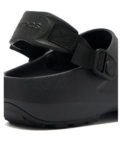 CROCSTM Black Perforated Slingback Sandals for men