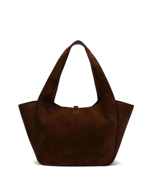 Saint Laurent Brown Suede Tote Bag