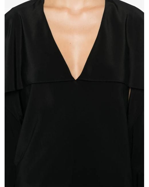 Helmut Lang Black Layered-Design Blouse