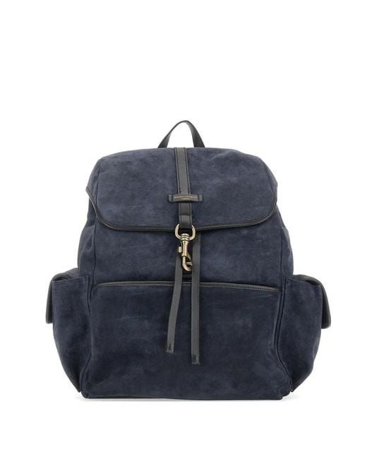 Gianni Chiarini Blue Berlino Suede Backpack