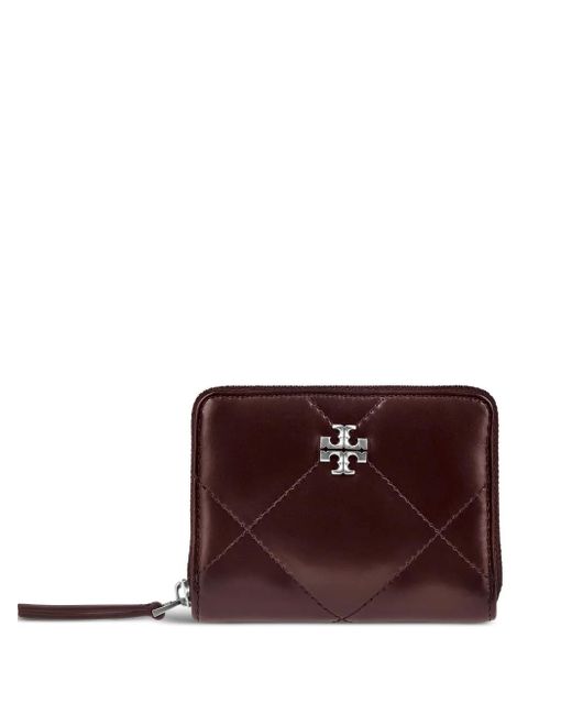 Portefeuille Matelassé À Fermeture Zippée Tory Burch en coloris Purple