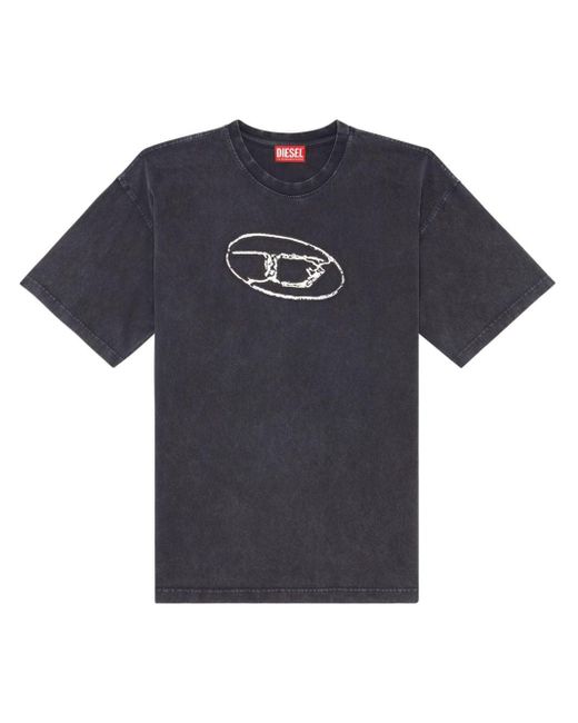 T-shirt con stampa di DIESEL in Black da Uomo