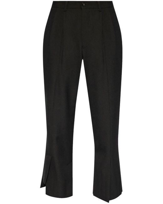 Comme des Garçons Black Cropped Flared Wool Trousers