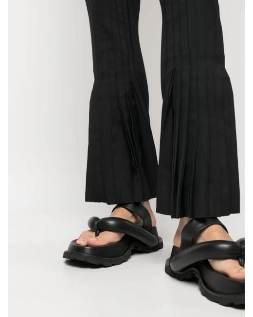 Sacai Flared Plooibroek in het Black