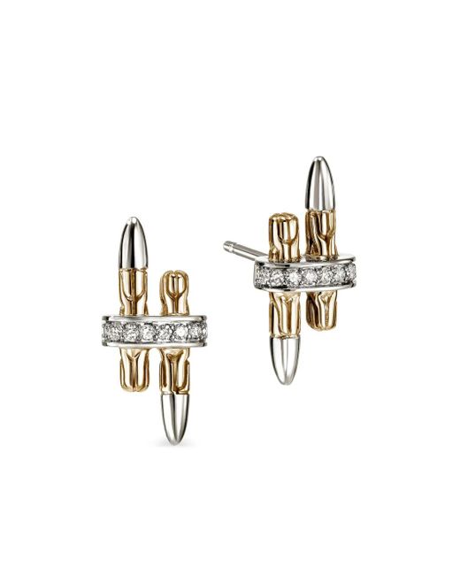 Orecchini Spear Stud di John Hardy in White