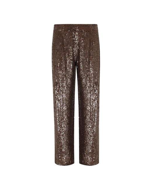 P.A.R.O.S.H. Brown Sequined Trousers