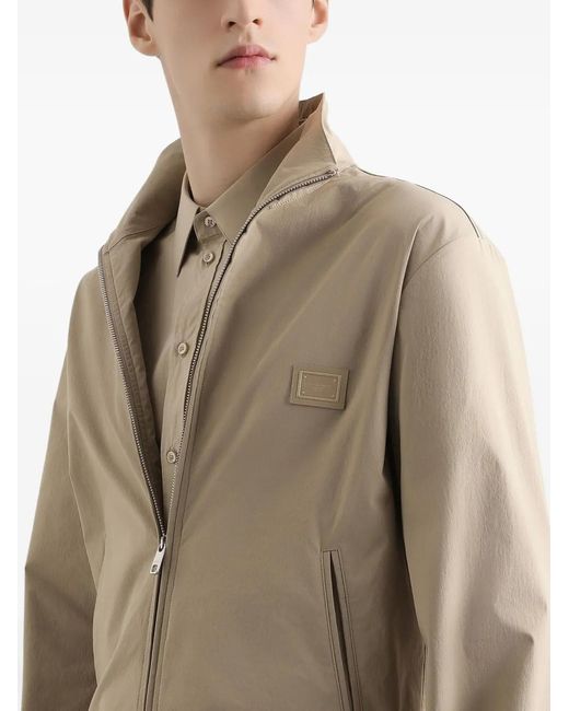 Dolce & Gabbana Natural Logo-Patch Lightweight Jacket for men