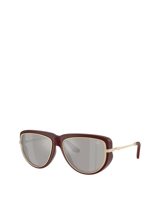 Burberry Gray Pilot-Frame Sunglasses