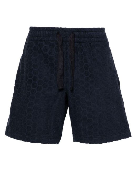 Orlebar Brown Blue Trevone Geometric Pattern Shorts for men