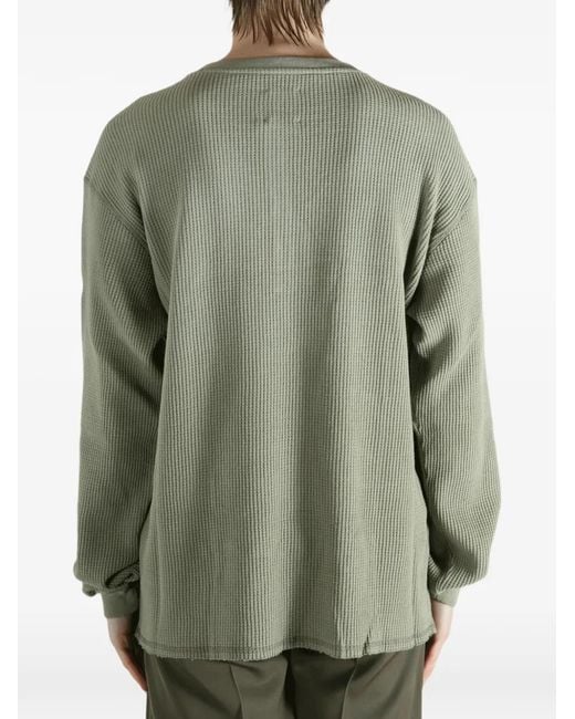 Roa Green Button Textured Sweater for men