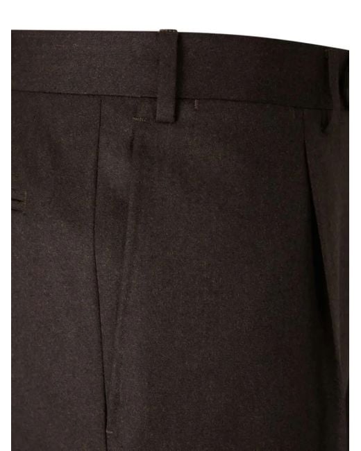 Canali Gray Pressed-Crease Trousers for men