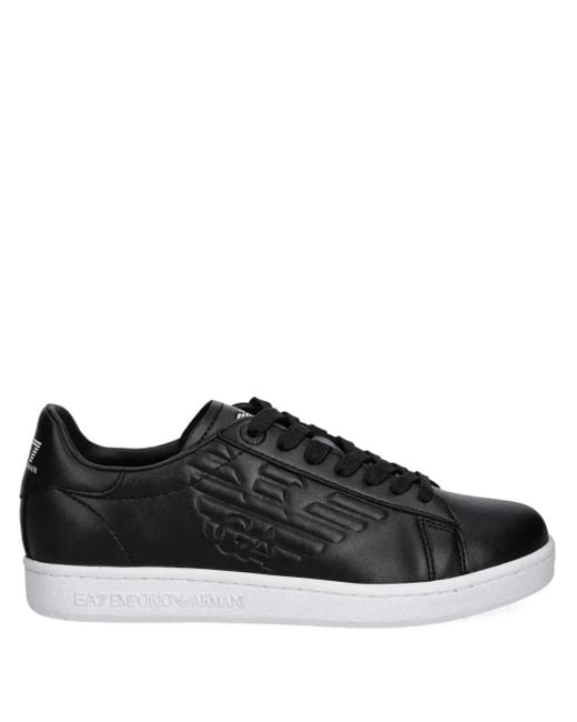 Sneakers Con Logo Goffrato di EA7 in Black