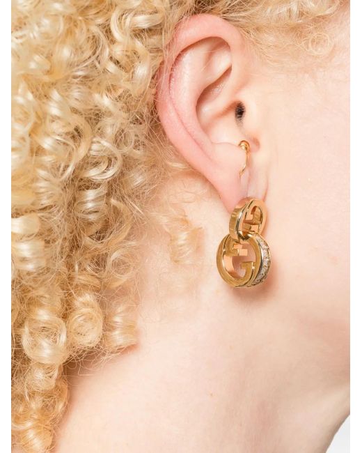 Gucci Metallic Blondie Interlocking-G Earrings