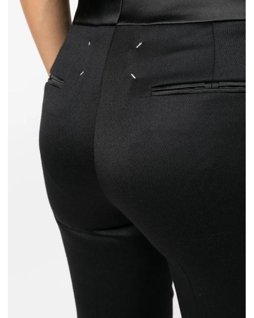 Maison Margiela Black Four-Stitch Tailored Tuxedo Trousers