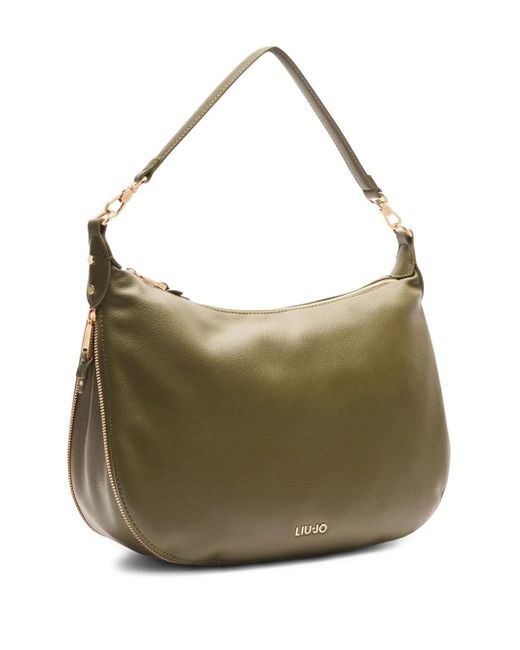 Liu Jo Green Logo-Lettering Shoulder Bag