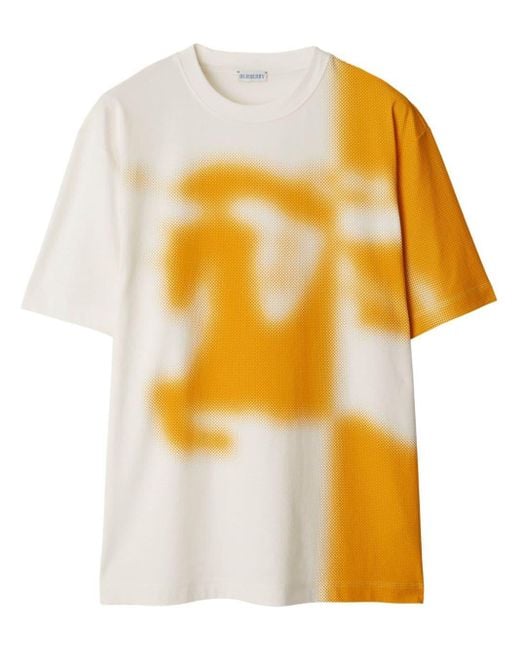 Burberry Tweekleurig Katoenen T-shirt in het Yellow voor heren
