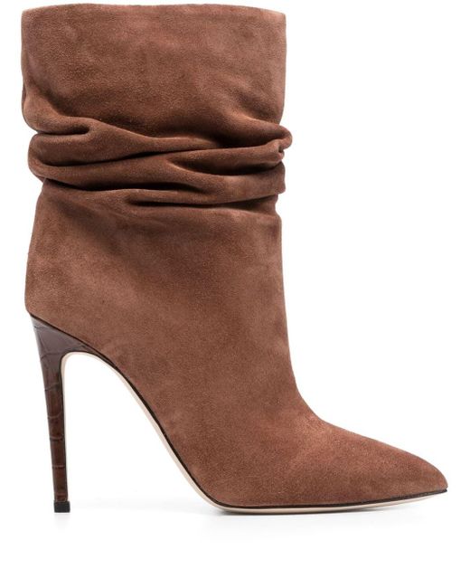 Paris Texas Slouchy 120mm Suede Boots in Brown | Lyst Canada