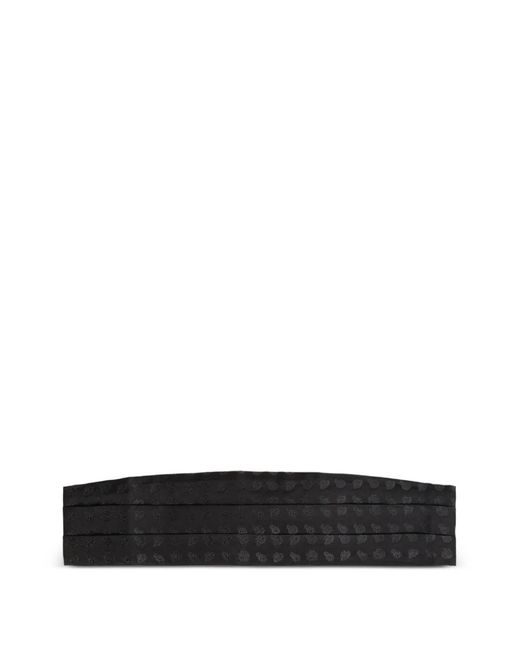 Roberto Cavalli White Jacquard-Motif Cummerbund for men