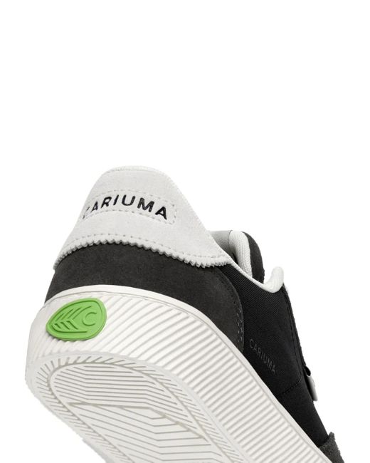 CARIUMA Black Toca Suede Leather Nylon Trainers
