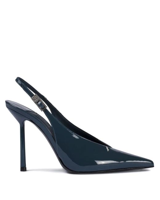 Le Silla Blue 100Mm Clivage Slingback Crystal-Embellished Pumps