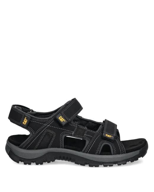 Caterpillar Black Giles Three-Strap Sandals for men