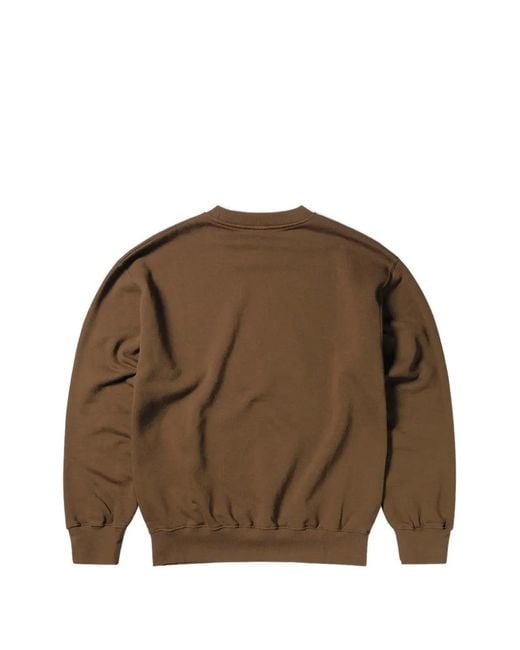 No Problemo Brown Ribbed Crew-Neck Sweater