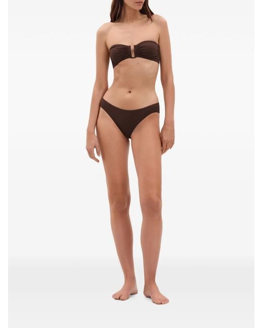 Eres Brown Show Bandeau Bikini Top