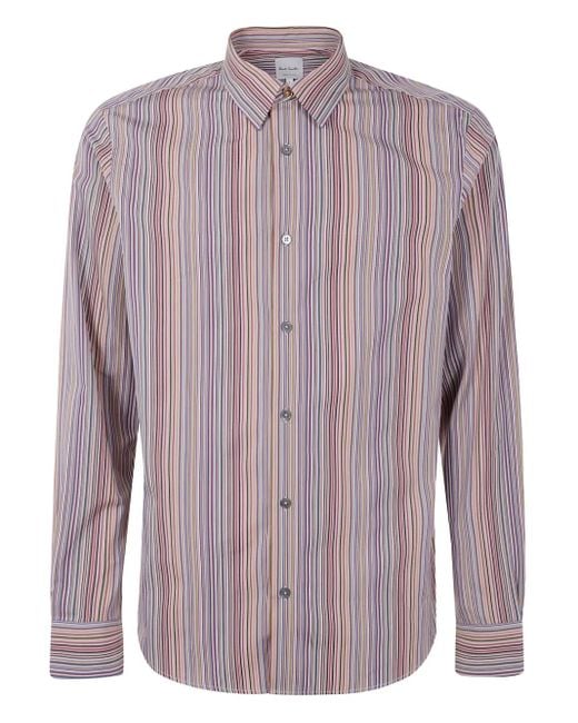 Paul Smith Purple Striped Shirt for men