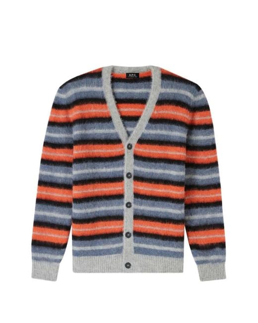 A.P.C. Red Dave Cardigan for men