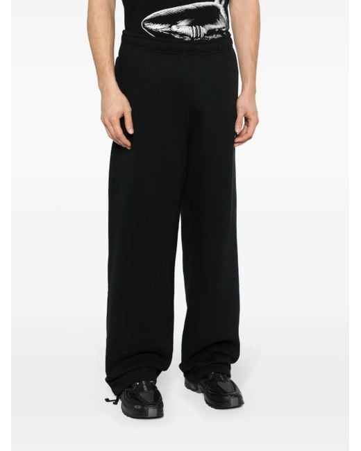 Nike Black Solo Swoosh Wide-Leg Track Pants for men