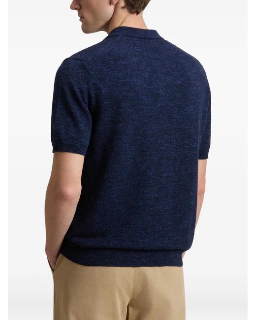 Woolrich Blue Short-Sleeved Polo Shirt for men