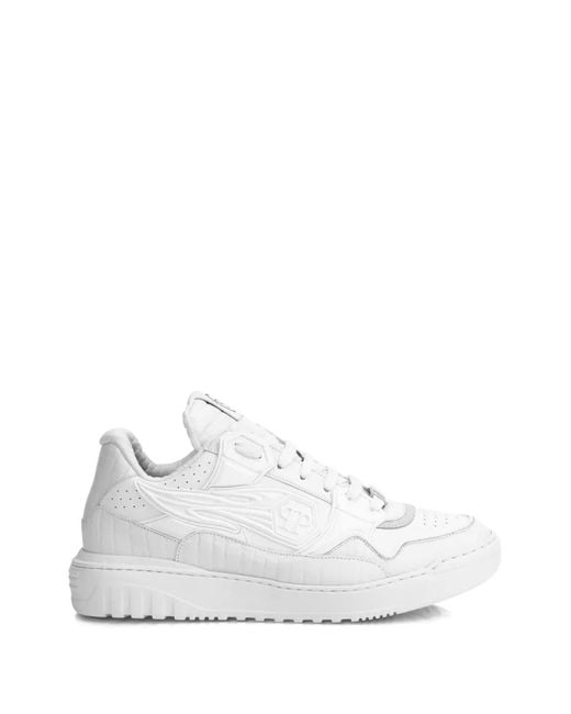 Philipp Plein White Low-Top Sneakers Moonwalker for men