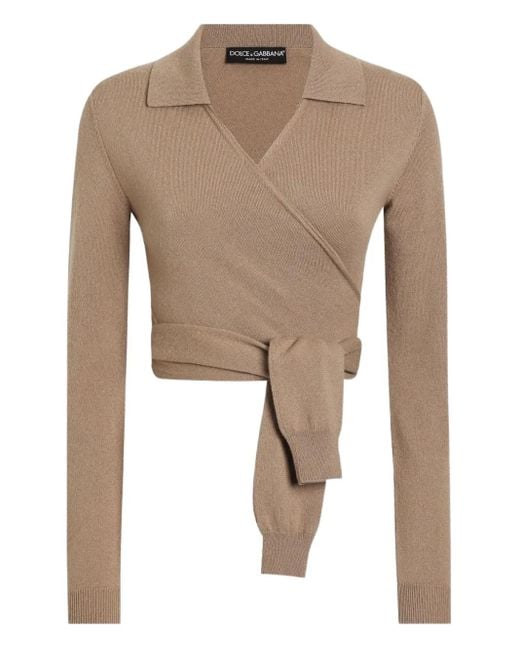 Dolce & Gabbana Natural Wrap Sweater