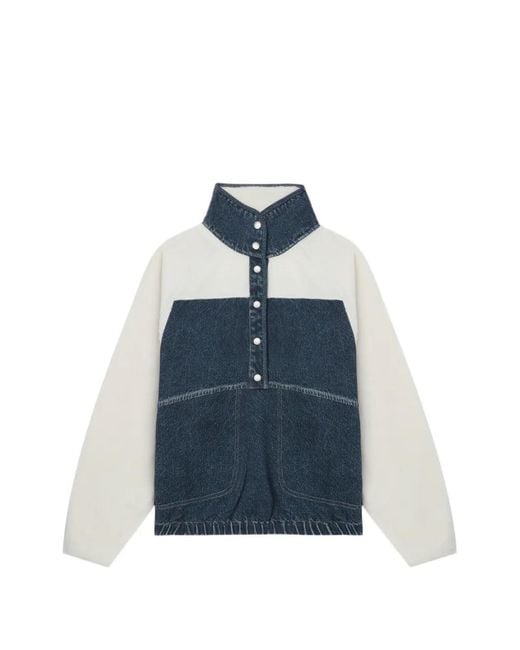 Rag & Bone Blue Miramar Fleece Jacket