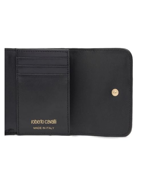 Roberto Cavalli Blue Leather Wallet